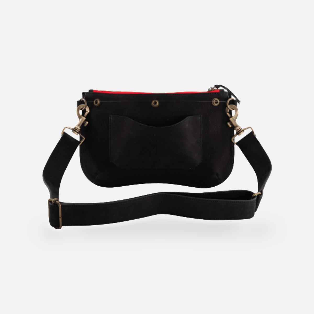 Base sac baby nubuck noir, autre vue sur fond gris clair
