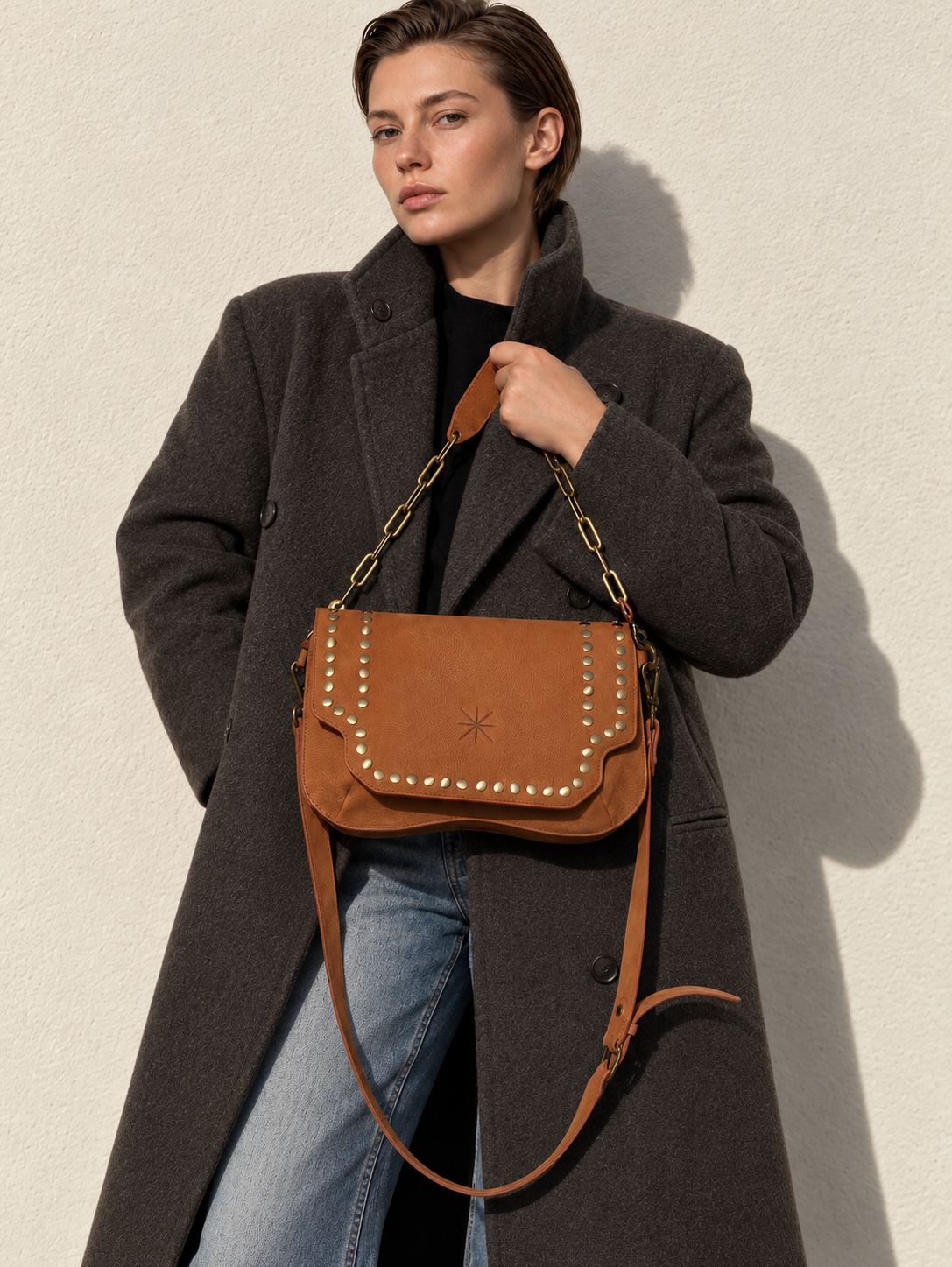SAC BABY SIDIA DOUBLE NUBUCK CAMEL