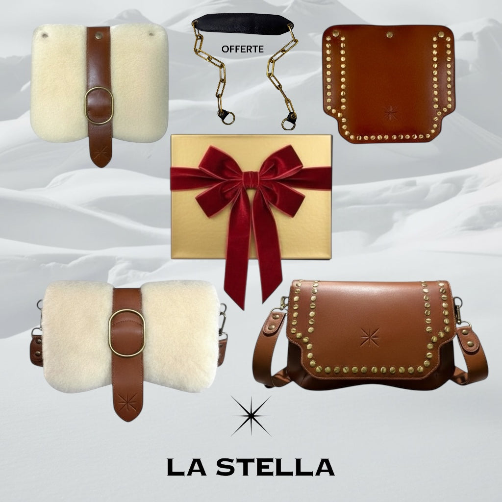 COFFRET NOËL BABY DOUBLE MARRON GLAÇÉ THARA MOUTON/SIDIA