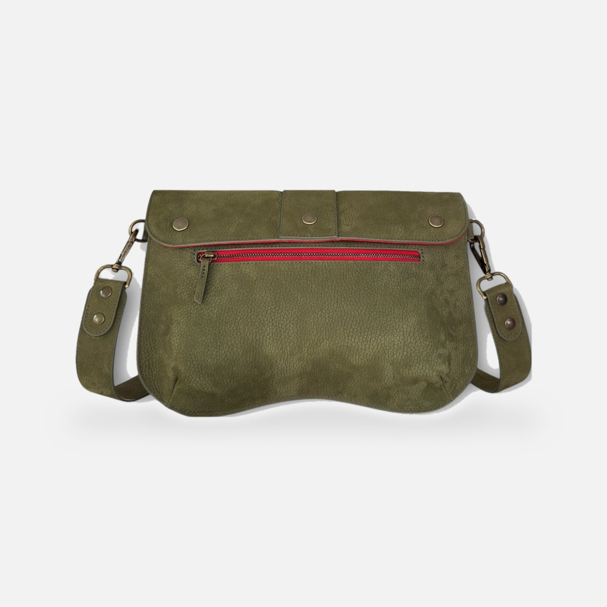 Sac baby double heva kaki, autre vue sur fond gris clair