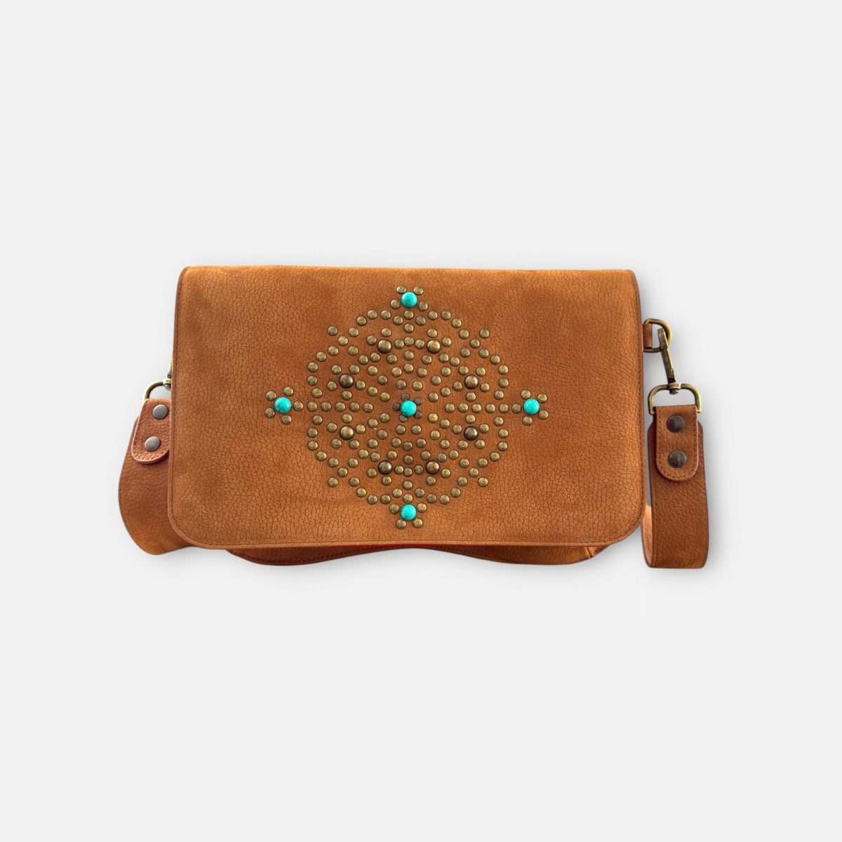 Sac Baby Double Jasmin turquoise, vue de face
