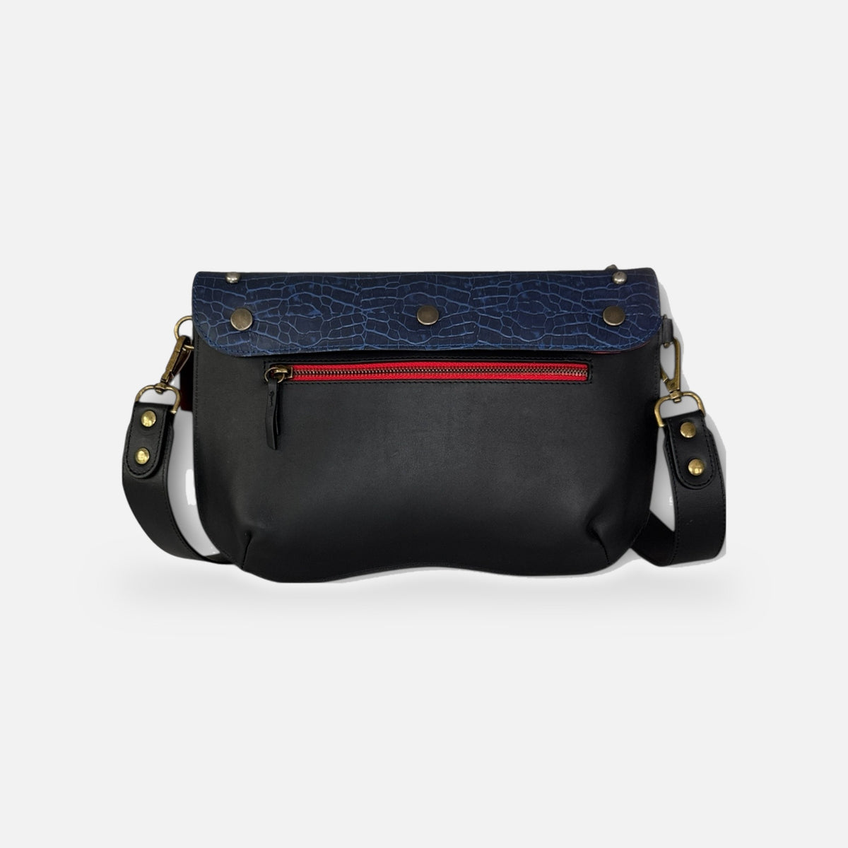 Sac baby double khara bleu, autre vue sur fond gris clair
