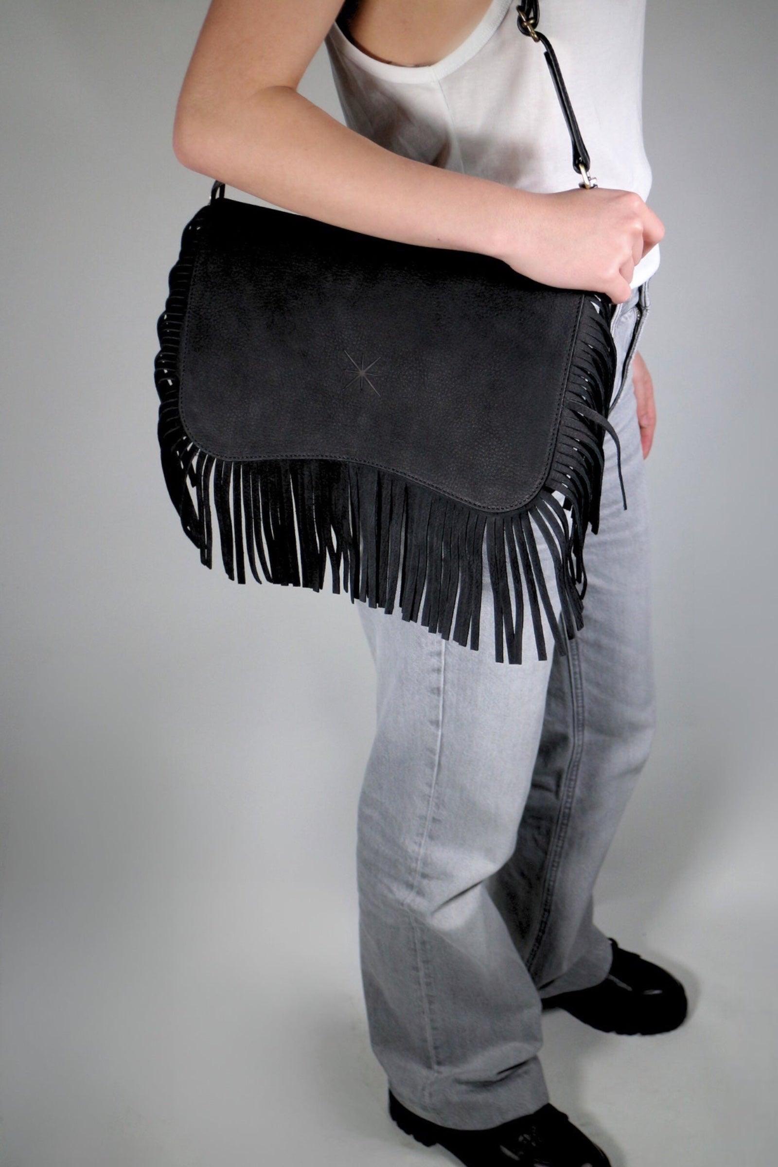 BOLSO STAR HEVA NUBUCK NEGRO