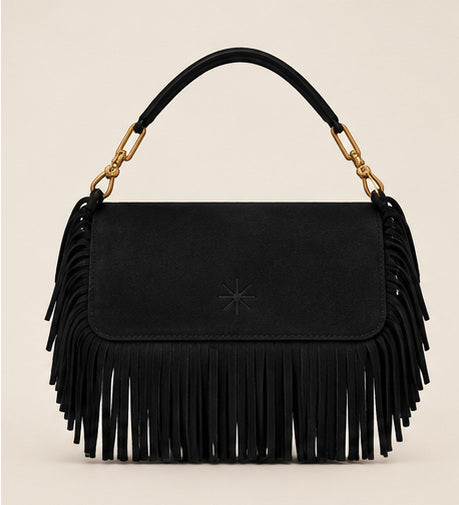 Sac Gemma Heva Noir monté avec anse courte