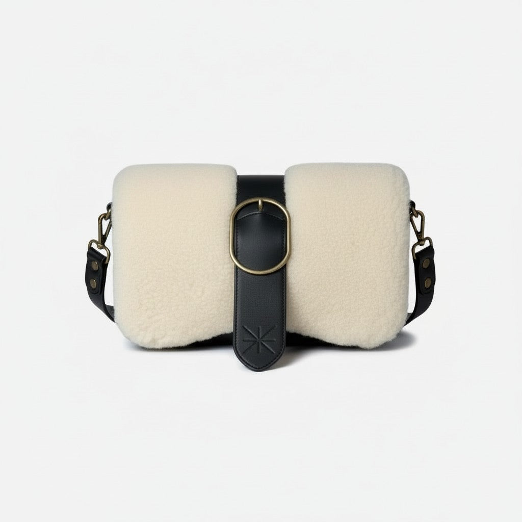 SAC BABY DOUBLE THARA MOUTON NOIR