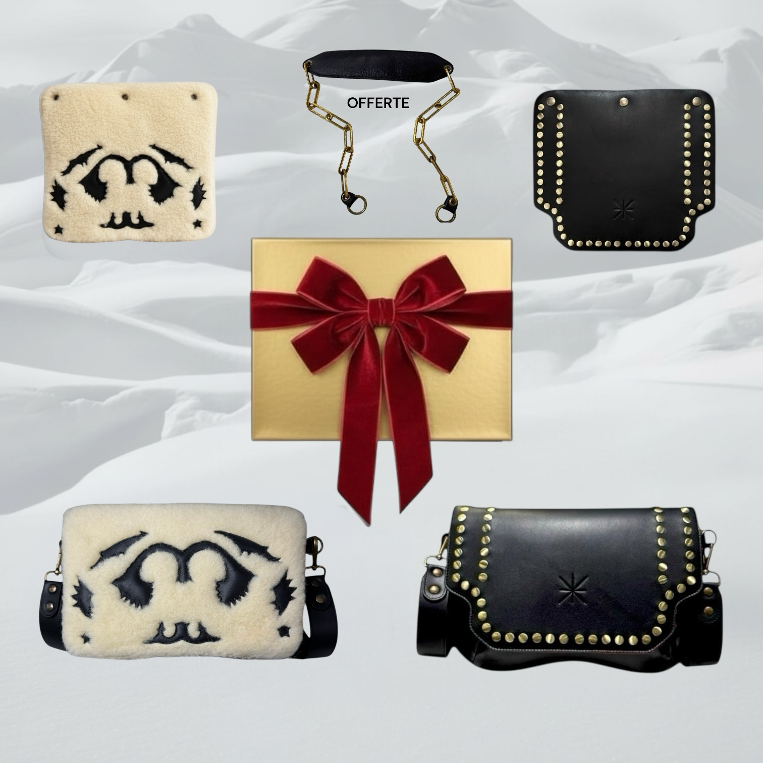 COFFRET NOËL BABY DOUBLE SIDIA/RANCHO MOUTON NOIR