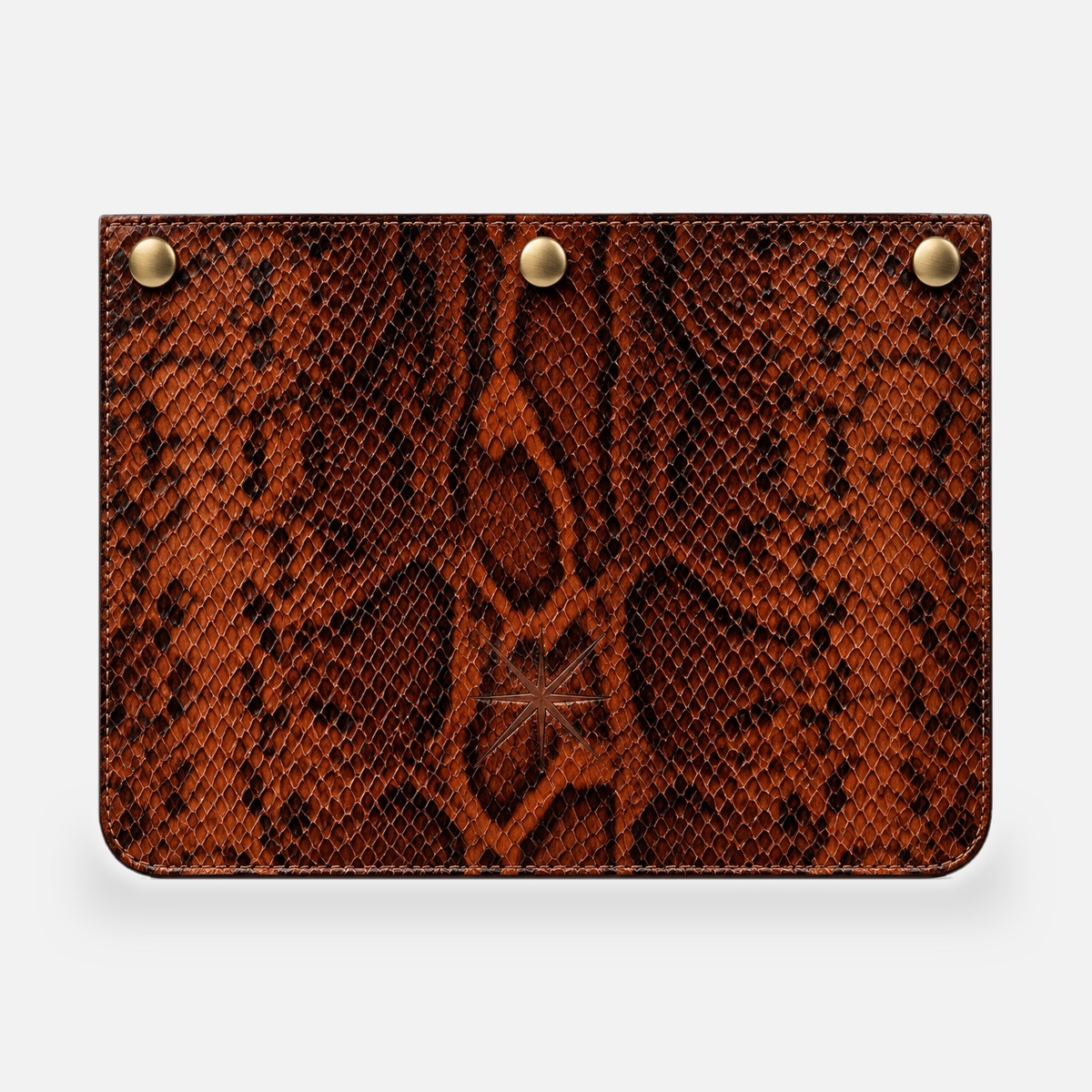 Rabat Gemma Pyth brun et noir, cuir embossé python, vu seul