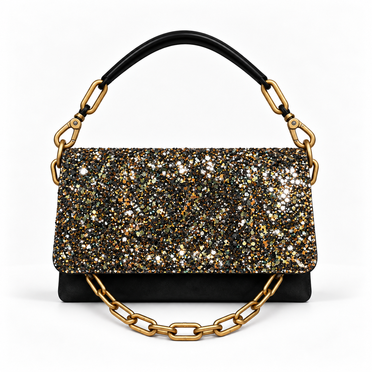 Sac Gemma nubuck noir, vue 2