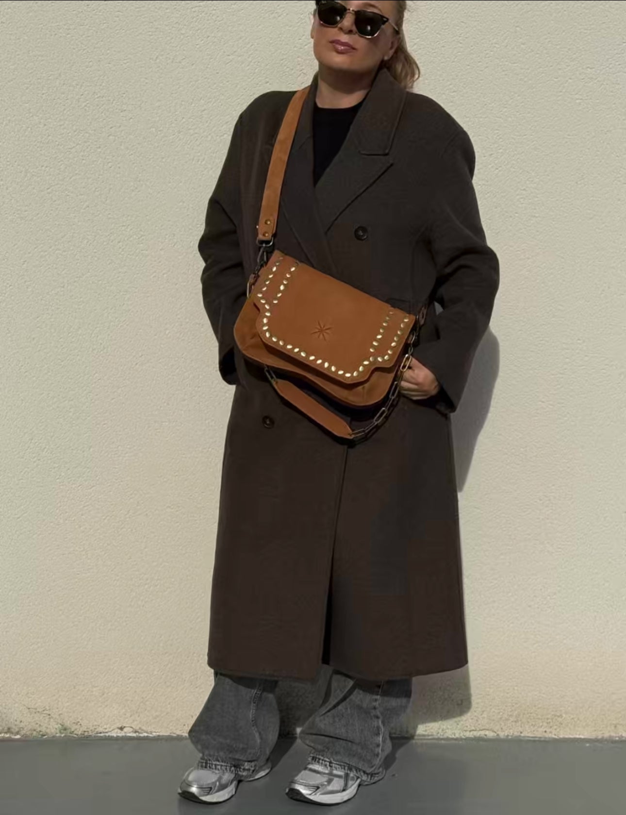 SAC BABY SIDIA DOUBLE NUBUCK CAMEL